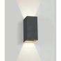 ONE Light Outdoor Wall Dark Lights - applique murale extérieure - 9 x 6,8 x 16,6 cm - 2 x 3W LED incl. - IP54 - anthracite