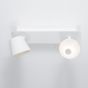 Nova Luce Biagio - spot en saillie 2L - 30 x 8 x 16 cm - 2 x 6W LED incl. - blanc sable