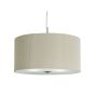 Searchlight Drum Pleat - lampe suspendue - Ø 60 x 108 cm - crème