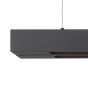 Lucide Lino 2 - lampe suspendue - 123 x 6,6 x 135 cm - 2 x 16W LED incl - noir