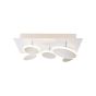 Brilliant Arre - applique/plafonnier - 45 x 45 x 11,5 cm - 3 niveaux de gradation - 42W LED incl. - blanc et or