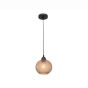 Nova Luce Porto - lampe suspendue - Ø 18 x 140 cm - verre ocre