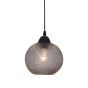 Nova Luce Porto - lampe suspendue - Ø 18 x 140 cm - gris foncé et noir