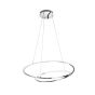 Nova Luce Viareggio - lampe suspendue - Ø 56 x 120 cm - 29W LED incl. - chrome