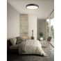 Nova Luce Gap - plafonnier - Ø 61 x 9 cm - 62W LED incl. - noir