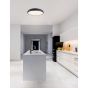 Nova Luce Gap - plafonnier - Ø 51 x 9 cm - 50W LED incl. - noir