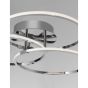 Nova Luce Vallerti - plafonnier - Ø 45 x 8 cm - 25W LED incl. - chrome