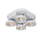 Lucide Versum AR111 - spot en saillie 4L - 30 x 30 x 11 cm - 4 x 10W LED dimmable incl. - blanc