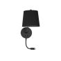 Nova Luce Sage - applique murale avec interrupteur - 20 x 29 x 59 cm - 3W LED incl. - noir