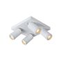 Lucide Taylor - spot en saillie 4L - 24 x 24 x 12,5 cm - 4 x 5W LED dimmable incl - dim to warm - IP44 - blanc