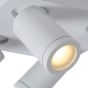 Lucide Taylor - spot en saillie 4L - 24 x 24 x 12,5 cm - 4 x 5W LED dimmable incl - dim to warm - IP44 - blanc