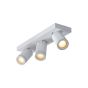 Lucide Taylor - spot en saillie 3L - 38 x 10 x 12,5 cm - 3 x 5W LED dimmable incl - dim to warm - IP44 - blanc