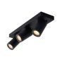 Lucide Taylor - spot en saillie 3L - 38 x 10 x 12,5 cm - 3 x 5W LED dimmable incl - dim to warm - IP44 - noir