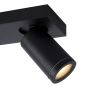 Lucide Taylor - spot en saillie 2L - 24 x 10 x 12,5 cm - 2 x 5W LED dimmable incl - dim to warm - IP44 - noir