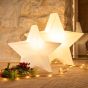 New Garden Nova 60 Christmas Star - lampe de table solaire rechargeable avec télécommande - 62 x 57 x 25,6 cm - 5W RGB LED incl - IP65 - blanc