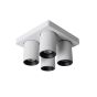 Lucide Nigel - spot en saillie - 20 x 20 x 11,3 cm - 4 x 5W dimmable incl. - dim to warm - white