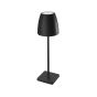 Nova Luce Colt - lampe de table extérieure à piles - Ø 11 x 38 cm - 1W LED dimmable incl - IP44 - noir sable