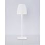 Nova Luce Colt - lampe de table extérieure à piles - Ø 11 x 38 cm - 1W LED dimmable incl - IP44 - blanc sable