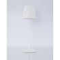 Nova Luce Colt - lampe de table extérieure à piles - Ø 11 x 38 cm - 1W LED dimmable incl - IP44 - blanc sable