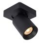 Lucide Nigel - spot en saillie - 10 x 10 x 11,3 cm - 5W dimmable incl - dim to warm - noir