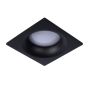 Lucide Ziva - spot encastrable - 85 x 85 mm, Ø 75 mm encastrable - IP44 - noir