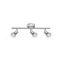 Nova Luce Base - spot en saillie 3L - 49 x 8 x 10,9 cm - nickel satiné