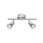 Nova Luce Base - spot en saillie 2L - 31 x 8 x 10,9 cm - nickel satiné