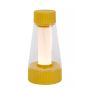 Lucide Lorali - lampe à poser rechargeable - Ø 7,7 x 16 cm - 1,2W LED avec fonction dimmer incluse - IP44 - jaune ocre