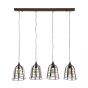 Vico Cage - lampe suspendue - 117 x 26 x 150 cm - brun rouille