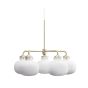 Design for the People Raito 5-Arm - lampe suspendue - Ø 67 x 62,4 cm - blanc et laiton