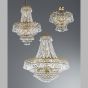 Searchlight Versailles - lustre - Ø 55 x 132 cm - or et transparent