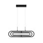 Nova Luce Arte - lampe suspendue - 64 x 44 x 120 cm - 50W LED dimmable incl - noir mat