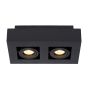 Lucide Xirax - spot en saillie 2L - 14 x 25 x 8 cm - 2 x 5W LED dimmable incl - noir