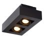 Lucide Xirax - spot en saillie 2L - 14 x 25 x 8 cm - 2 x 5W LED dimmable incl - noir