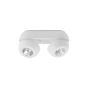 Nova Luce Gon - spot en saillie 2L - 25 x 11 x 9 cm - 2 x 5W LED incl. - blanc sable