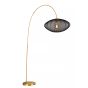 Lucide Corina - lampadaire - 131 x 55 x 192 cm - noir et laiton