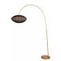 Lucide Corina - lampadaire - 131 x 55 x 192 cm - noir et laiton