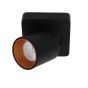 Artdelight Laguna - spot en saillie 1L - 10 x 10 x 9,5 cm - 6W LED dimmable incl - noir