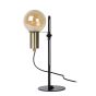 Lucide Malcolm - lampe de table - 39,5 cm - noir et laiton