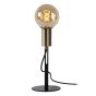 Lucide Malcolm - lampe de table - 39,5 cm - noir et laiton