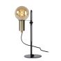 Lucide Malcolm - lampe de table - 39,5 cm - noir et laiton