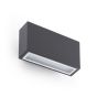 Faro Tane - applique murale - 20 x 8 x 12 cm - 7W LED incl. - IP44 - gris foncé