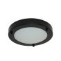 Artdelight Yuca - plafonnier de salle de bains - Ø 18 x 5 cm - 10W LED incl. - IP44 - noir