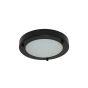 Artdelight Yuca - plafonnier de salle de bains - Ø 18 x 5 cm - 10W LED incl. - IP44 - noir