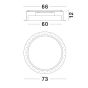 Nova Luce Perfect Profile Trimless - spot encastré sur télécommande (excl.) - Ø 600 mm, 670 mm encastré - 40W LED dimmable incl. - 2700K-6000K - noir