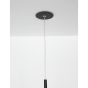 Nova Luce Elettra - lampe suspendue/support - Ø 7 x 300 cm - 20W LED incl. - noir sable