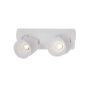 Artdelight Laguna - spot en saillie 2L - 22 x 8,5 x 9,5 cm - 2 x 6W LED dimmable incl - blanc