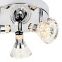 Searchlight Royal - plafonnier - Ø 22 x 13 cm - 15W LED dimmable incl - IP44 - chrome