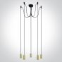 ONE Light E27 Suspension Tubes - lampe suspendue - Ø 4,2 x 209,5 cm - laiton brossé