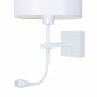 Artdelight Quad - Applique murale avec double interrupteur - 18 x 11 x 11 cm - 3W LED incl. - blanc